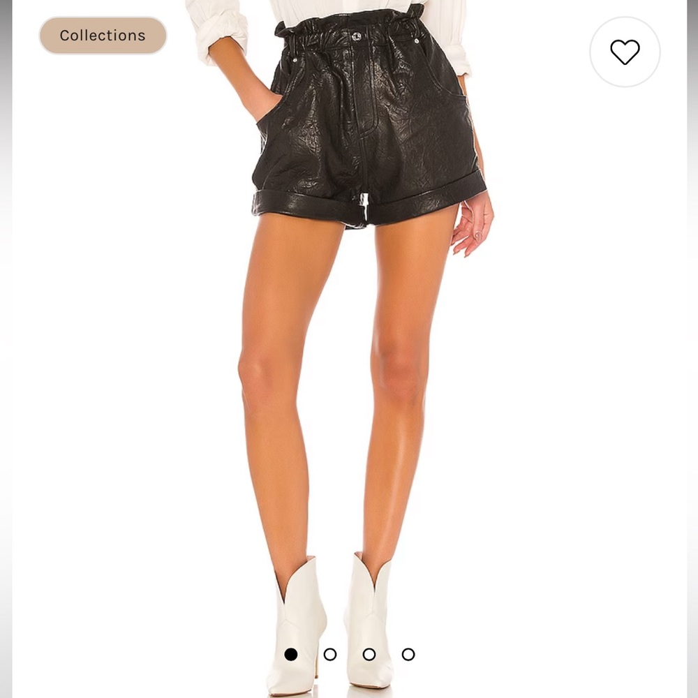 GRLFRND Leather Shorts
